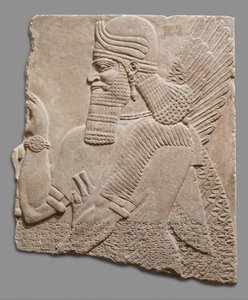 超自然形象的救济小组，c.883-59 BC（石膏雪花石膏）